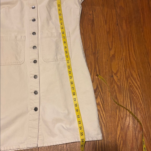 Velvet Heart Cream Denim Button-Front Mini Dress - Picture 4 of 5